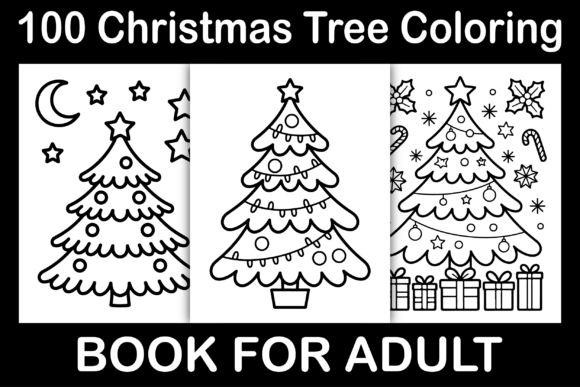 100 Christmas Tree Coloring Pages: Graphics & Coloring Pages