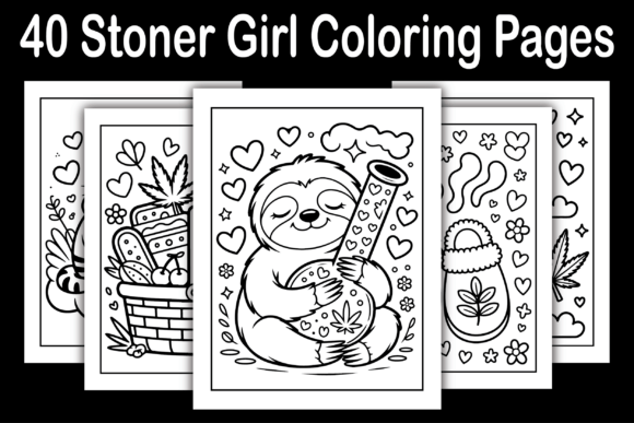 40 Stoner Girl Coloring Pages Graphics