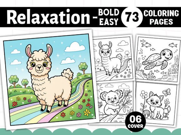 Bold and Easy Relaxation Coloring Pages Graphics