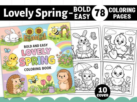Bold Easy Lovely Spring Coloring Pages Graphics