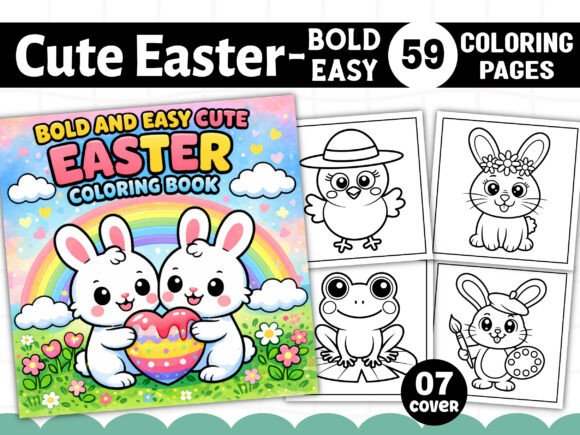 Cute Easter Coloring Pages Graphics