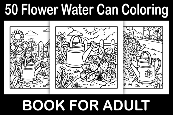 Flower Water Can Coloring Pages