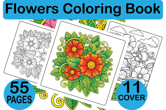 Flowers Coloring Book: Graphics & Coloring Pages
