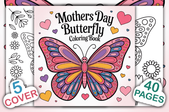 Mothers Day Butterfly Coloring Pages Graphics