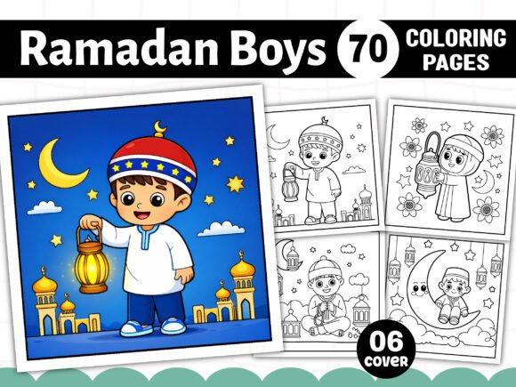 Ramadan Coloring Book Graphics for Boys Ages 4–8