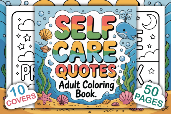 Self Care Quotes Coloring Book: Graphics & Coloring Pages