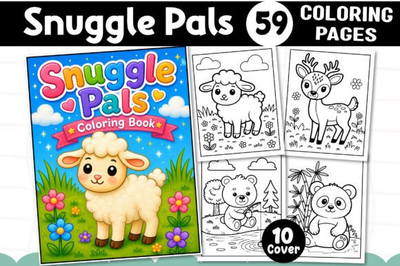 Snuggle Pals Coloring Book Cute Animals Graphics