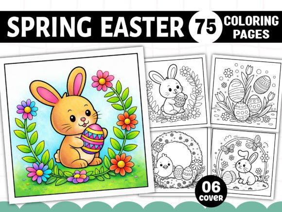 Spring Easter Coloring Pages for Kids