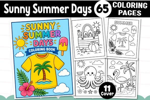 Sunny Summer Days Coloring Book – Graphics & Coloring Pages